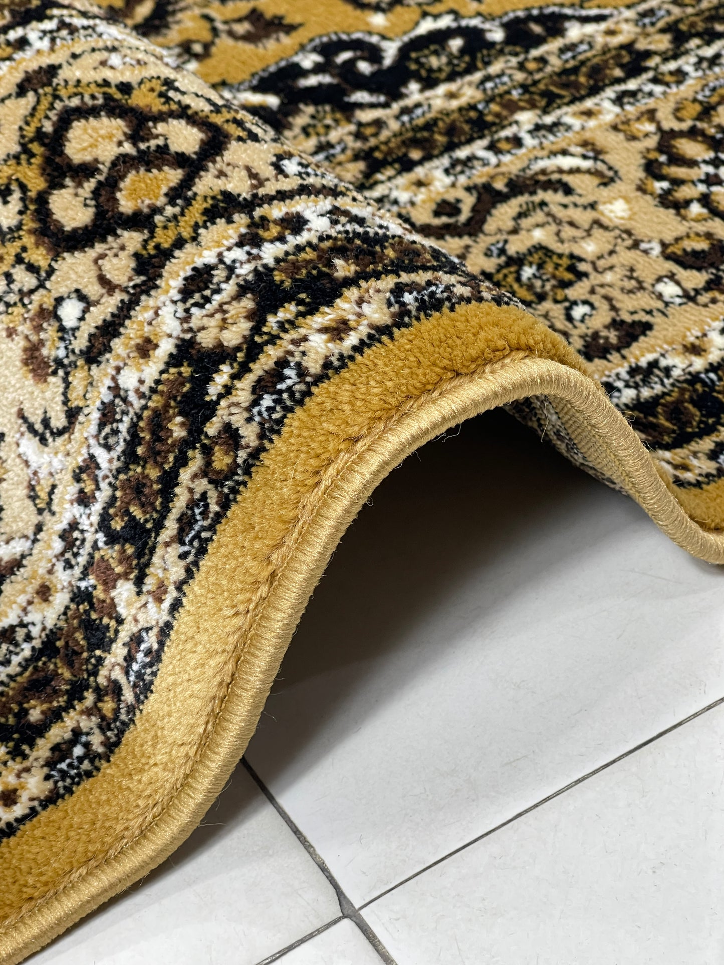 Persian polypropylene Rug,back woven(Article-01-Gold)