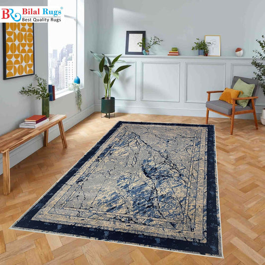 Modern  polypropylene Rug,back woven(Article-1302-Grey)
Size : 5ft width  x 7.3ft length (150cm x 220cm)