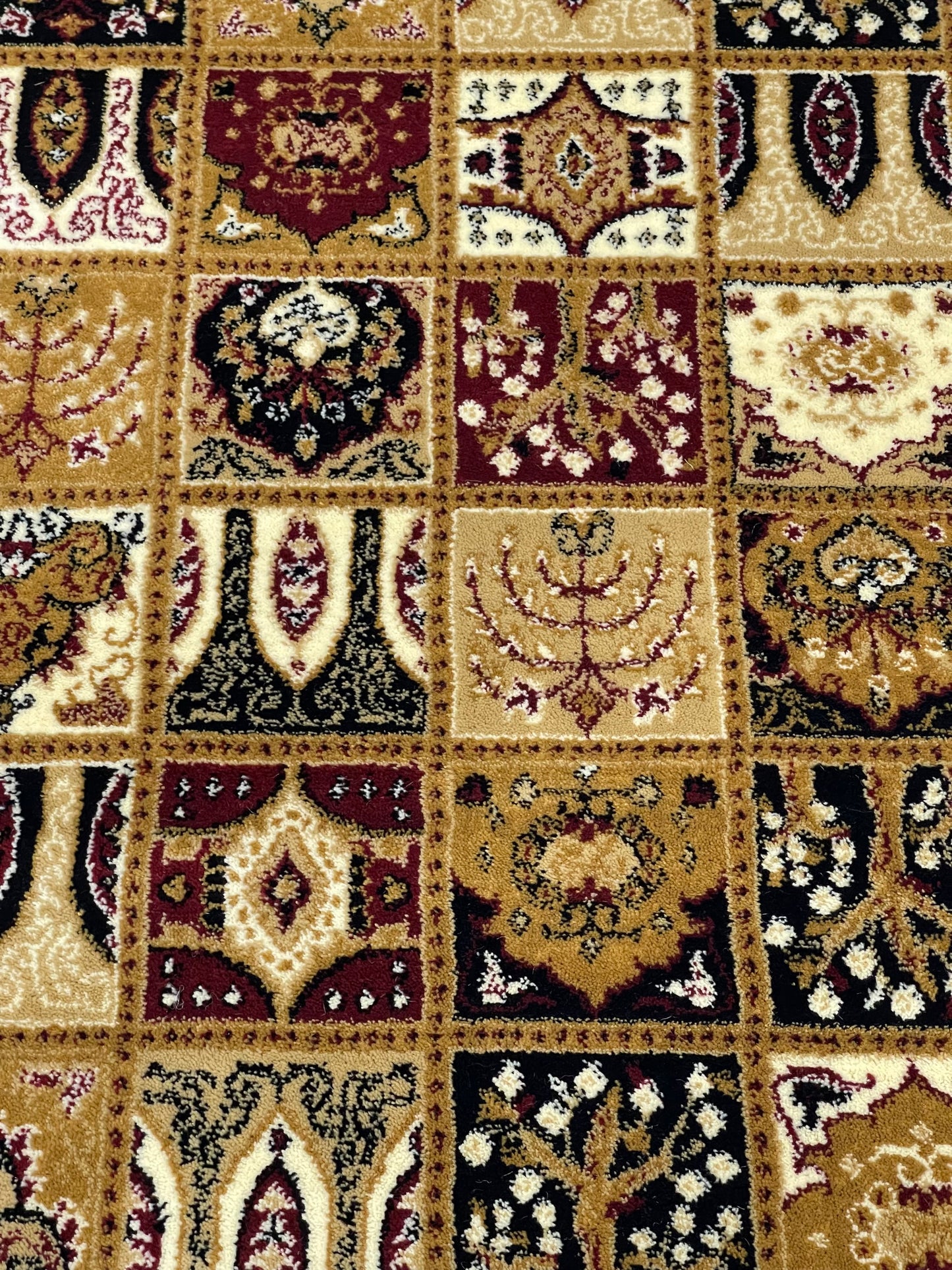 Persian Polypropylene Rug,Woven Back (Article-120-Black) Size : 3 ft width x 5 ft length (100cm x 150 cm)