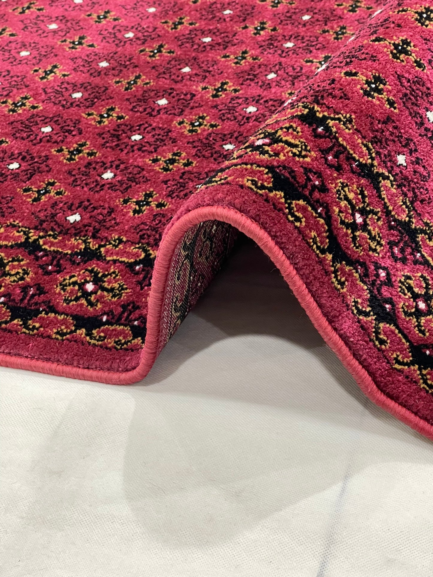 Persian Polypropylene Rug,Woven Back (Article-27-Red) Size : 3 ft width x 5 ft length (100cm x 150 cm)