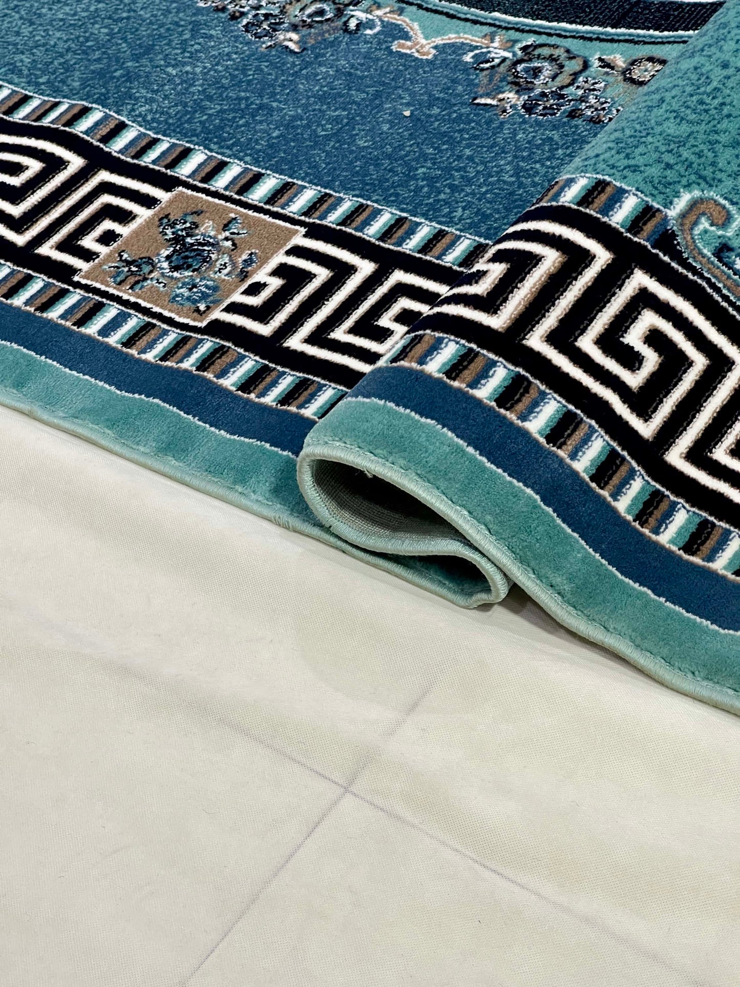 Versace polypropylene Rug,back woven(Article-75-Feroze )