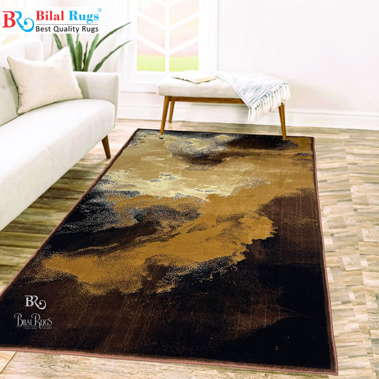 Modern polypropylene Rug,back woven(Article-663-Brown)