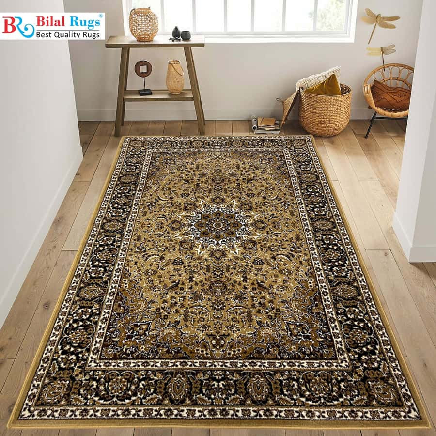 Persian polypropylene Rug,back woven(Article-24-Beige)
Size : 5ft width  x 7.3ft length (150cm x 220cm)