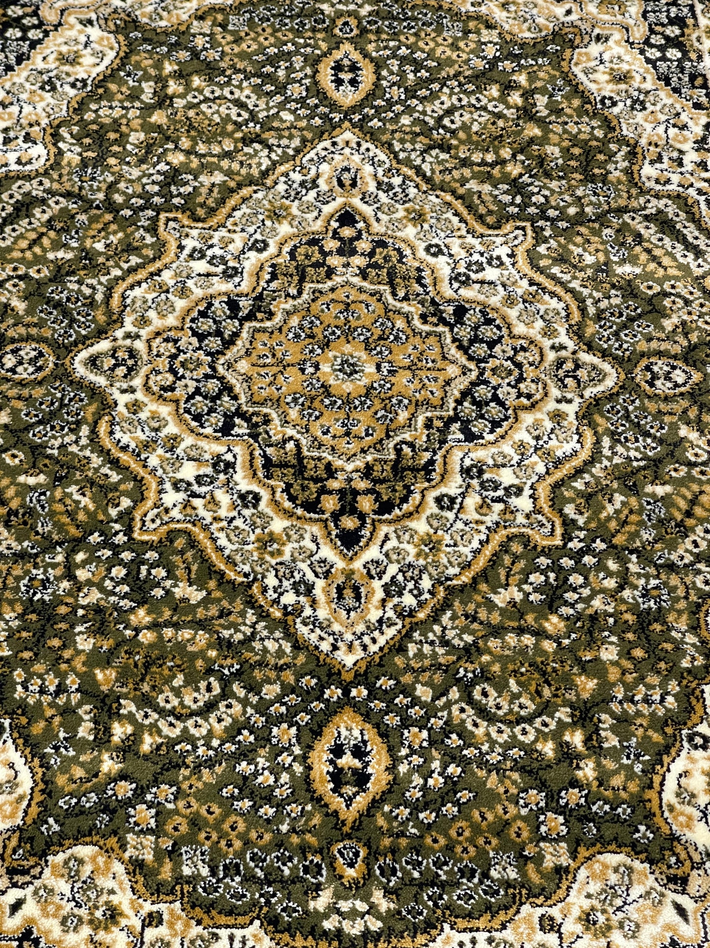 Persian  Polypropylene Rug,back woven(Article-25-Green)