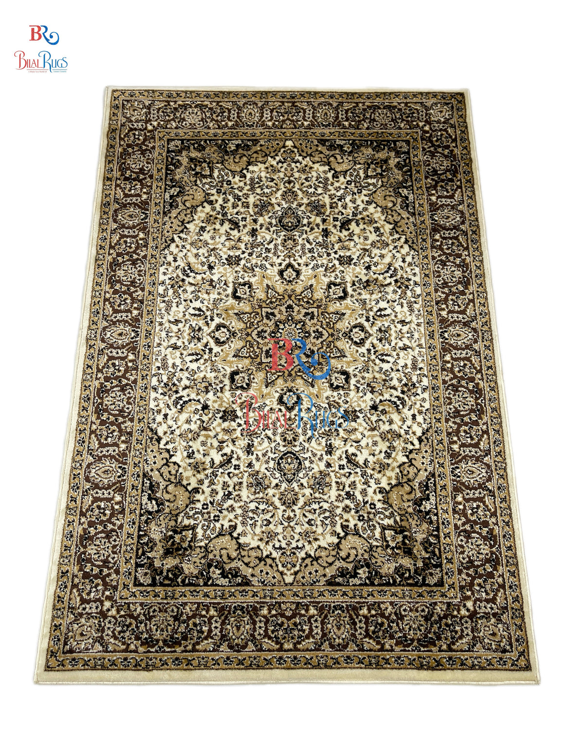 Persian polypropylene Rug,back woven(Article-20-Off White )