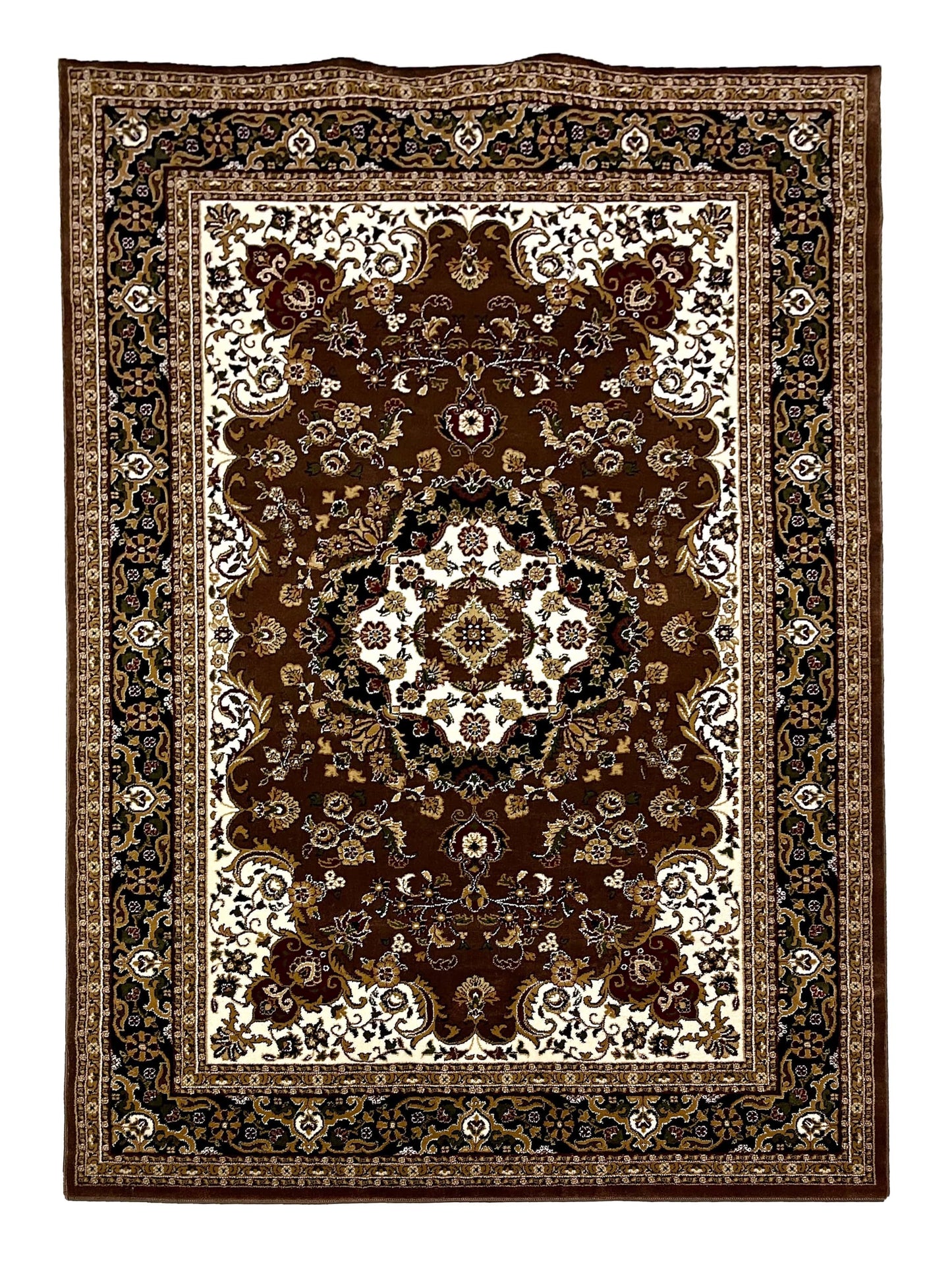 Persian  Polypropylene Rug,back woven(Article-153-Brown)
Size : 6.6 ft width x 9.6 ft length (200cm x 290cm)