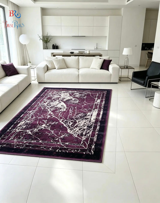 Modern polypropylene Rug,back woven
(Article-175-Purple)
Size : 4 ft width x 5.6 ft length (120 cm x 170 cm)