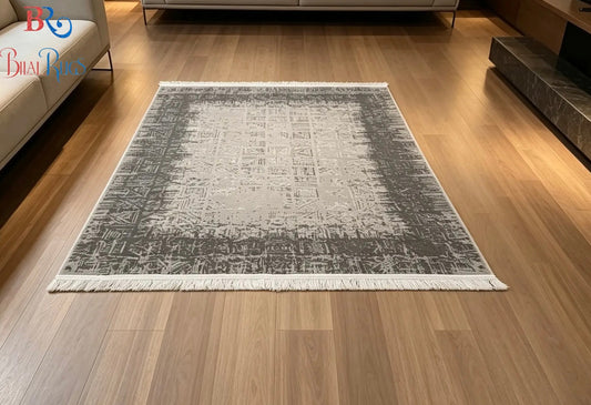 Irani viscose Rug , Woven Back
Article-319-Off white 
Size : 3 ft width x 5 ft length (100 cm x 150cm)