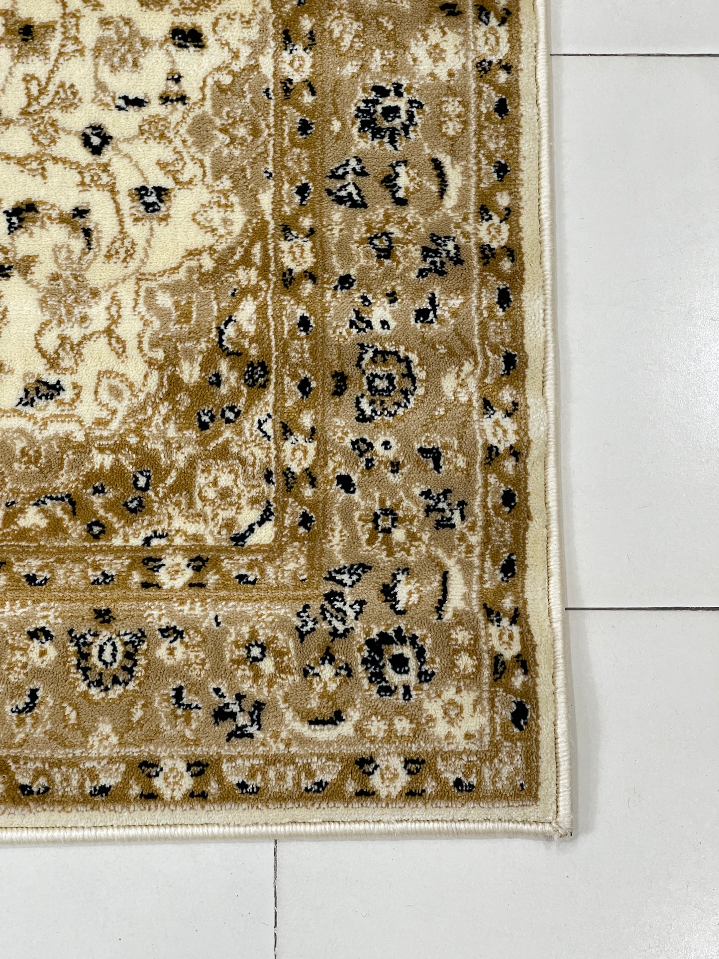 Persian polypropylene Rug,back woven(Article-19-Off white)