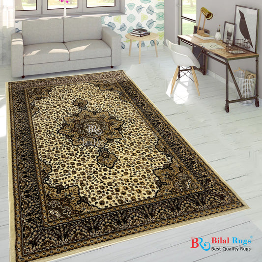 Persian polypropylene Rug,back woven(Article-04-Off white)