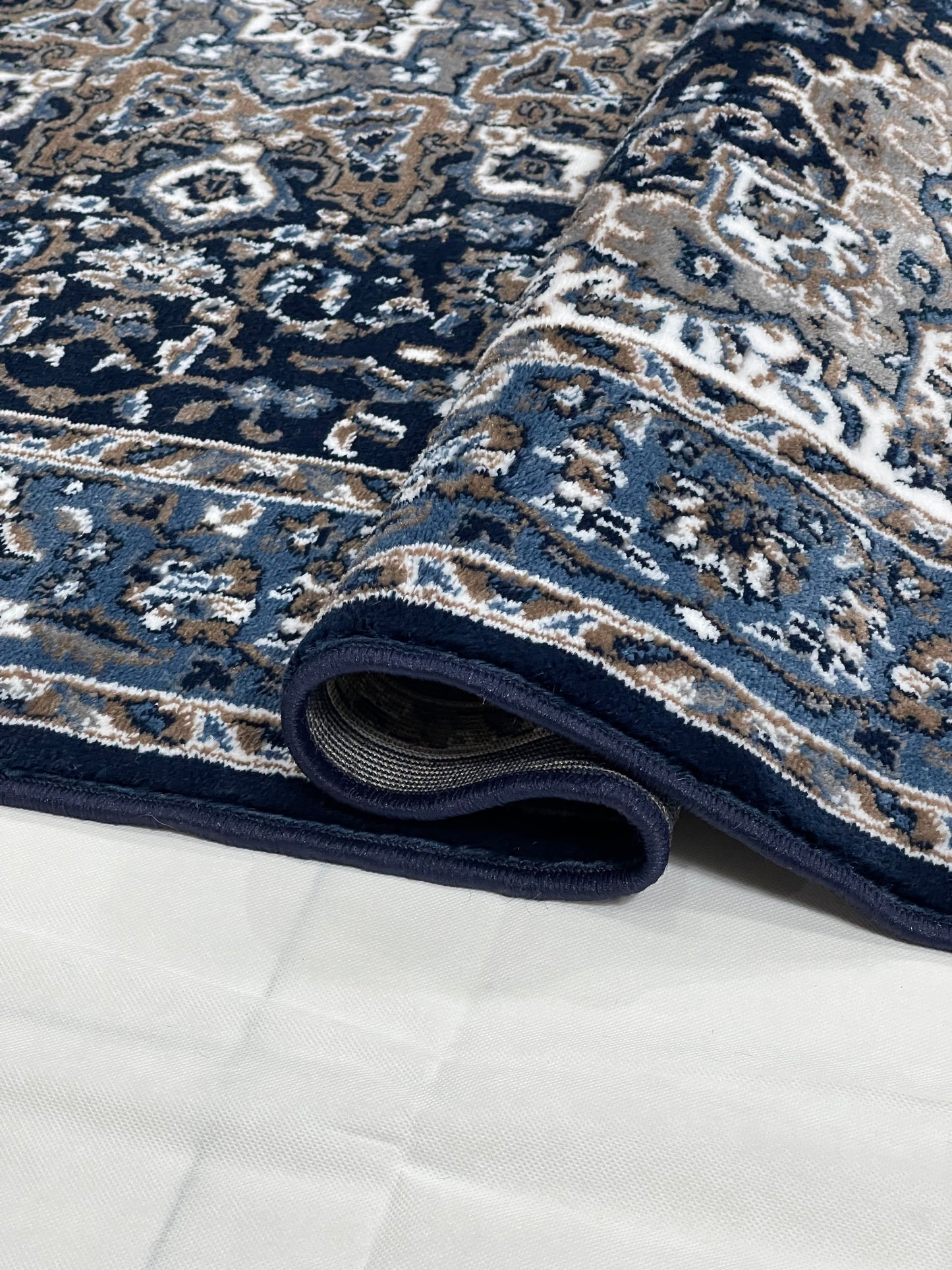 Persian polypropylene Rug,back woven(Article-20-Dark Blue)
Size : 5ft width  x 7.3ft length (150cm x 220cm)