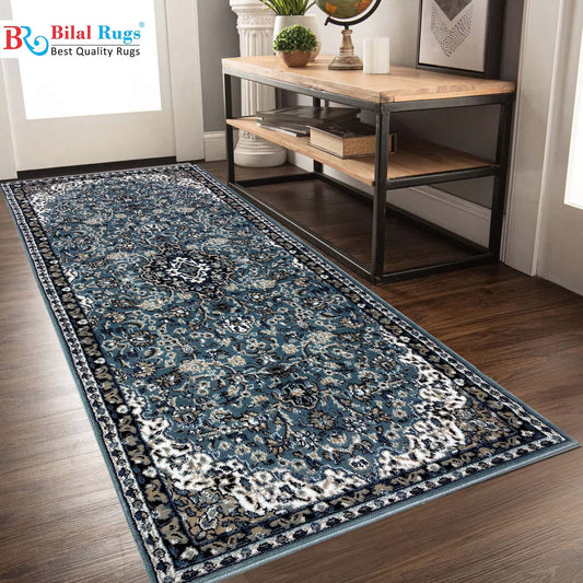 Persian Off white Polypropylene Woven Runner.
 Size : 2.6 ft width x 6.6 ft length
 (80 cm x 200cm)