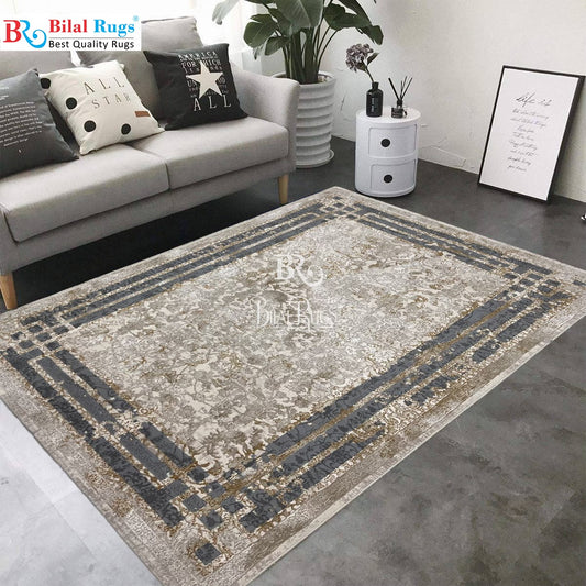 Irani Vintage Woven Rug.  Article -2078-Off white Size: 5 ft width x 7.3 ft length (150cm x 220cm)