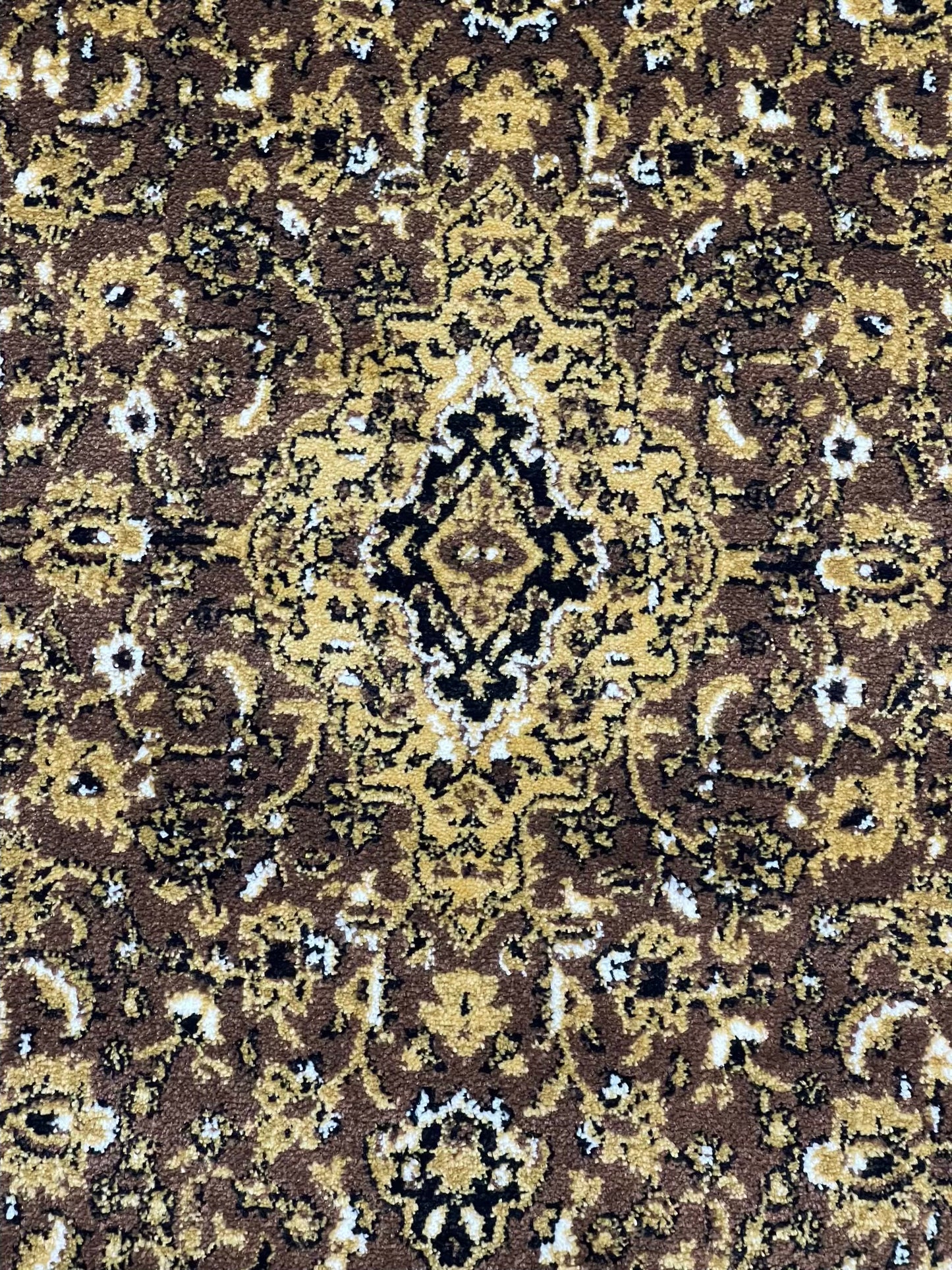 Persian Brown Polypropylene Woven Rug.
 Size : 2.6 ft width x 6.3 ft length
 (80 cm x 200cm)