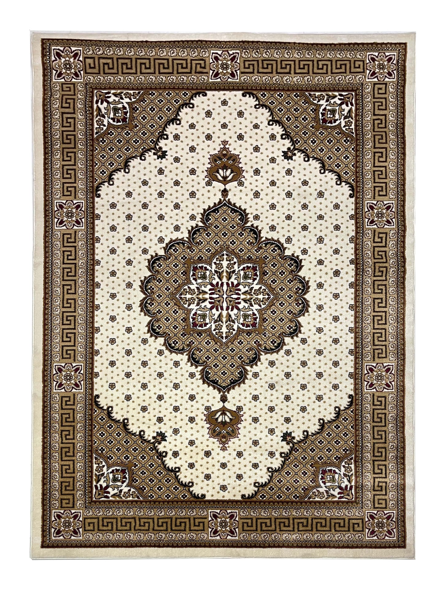 Persian polypropylene Rug,back woven(Article-23-off white)