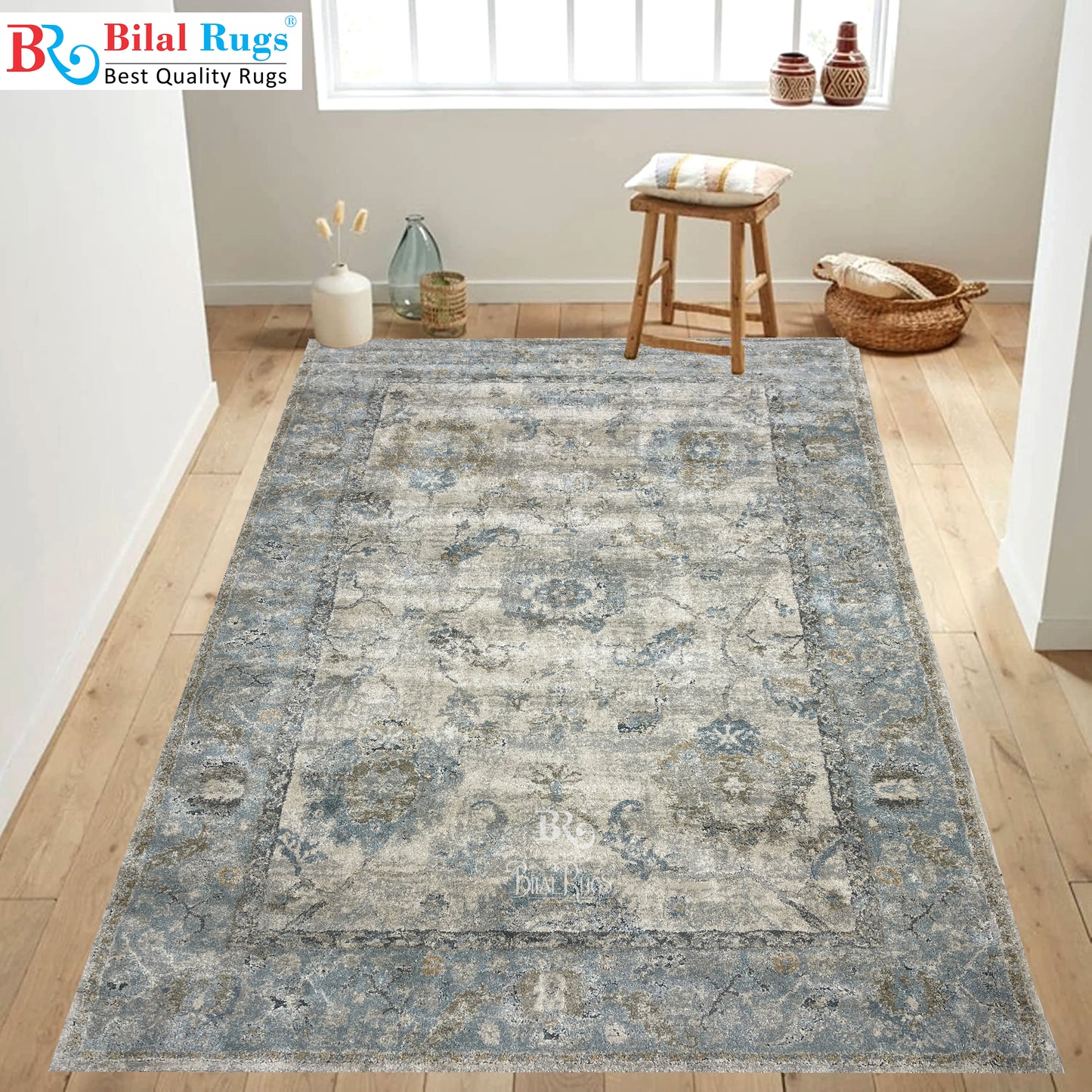 New Turkish Silk (Surya A)  Size: 6.6 ft width x 9.6 ft length (200cm x 290cm) Article -606- Off white