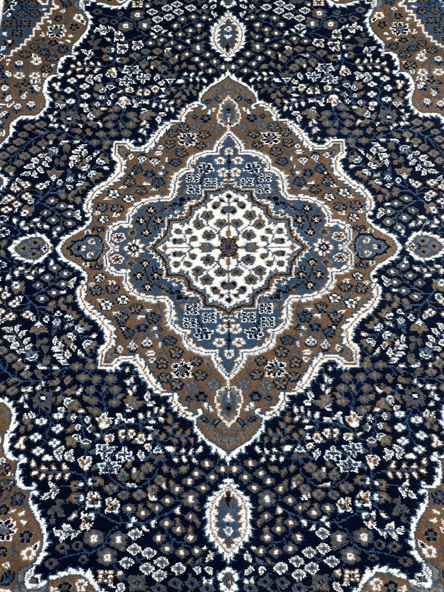 Persian polypropylene Rug,back woven(Article-25-Dark Blue)
5 ft width x 7.3 ft length