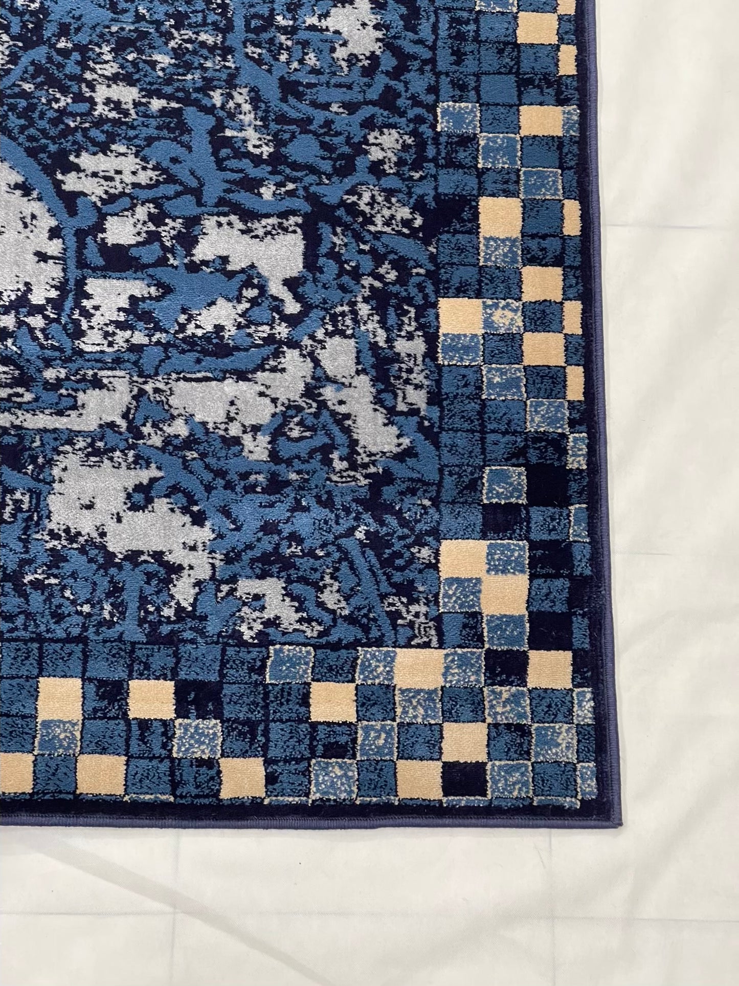 Modern polypropylene Rug,back woven(Article-1021-Blue)
Size : 5ft width  x 7.3ft length (150cm x 220cm)