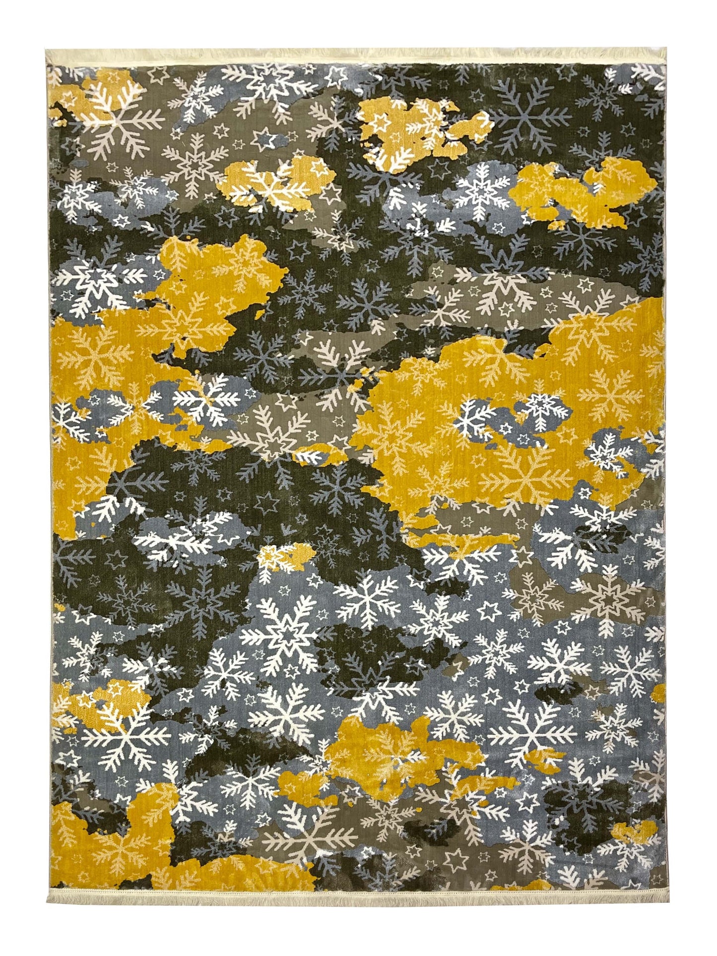 Irani Vintage Woven Rug
Article-2016- Yellow , Green 
Size: 6.6 ft width x 9.6 ft length (200cm x 290cm)