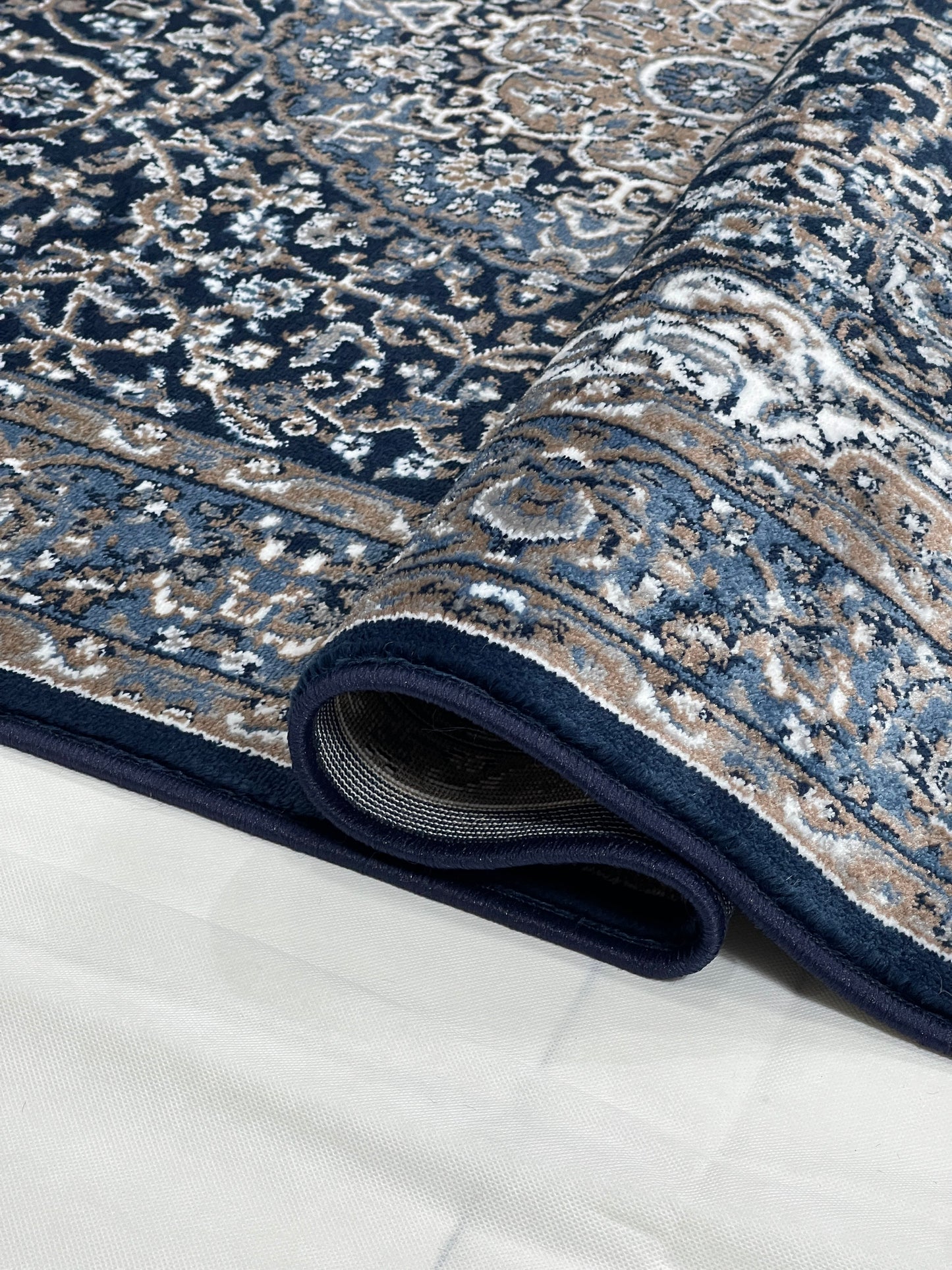 Persian polypropylene Rug,back woven(Article-29-Dark Blue)
Size : 5ft width  x 7.3ft length (150cm x 220cm)