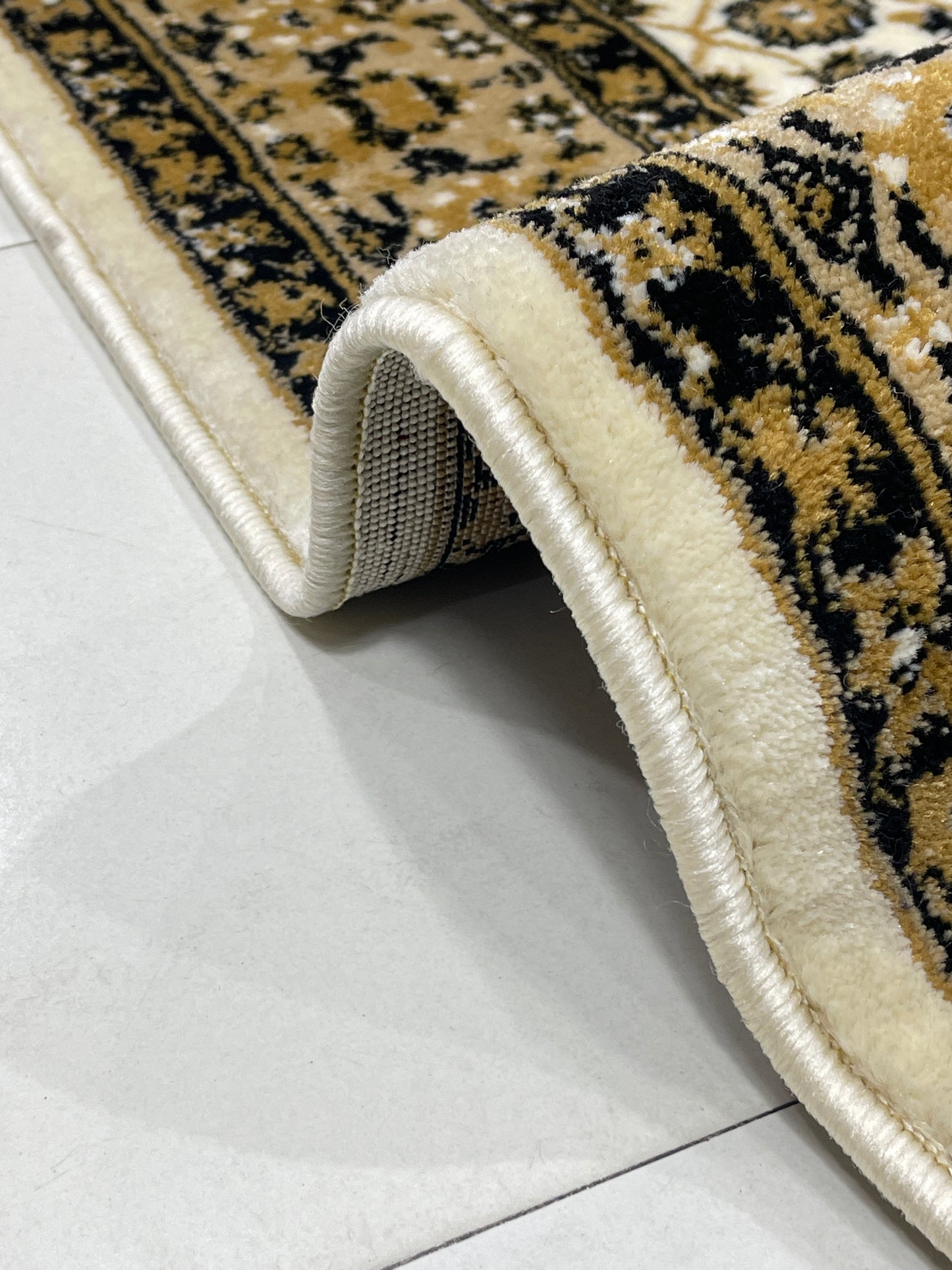 Persian polypropylene Rug,back woven(Article-140-Off white)