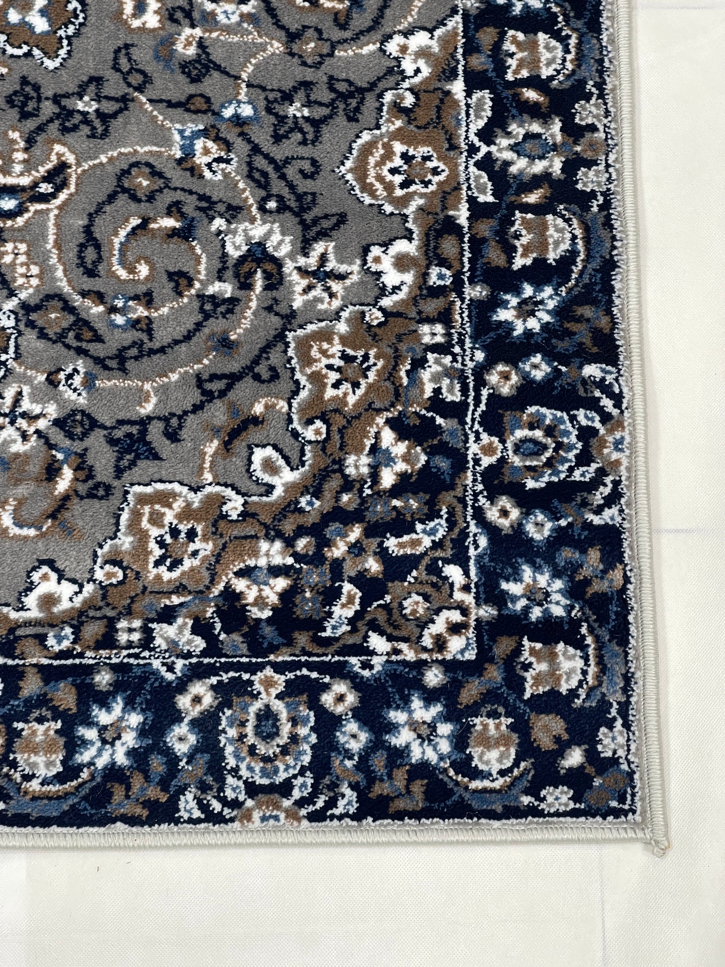 Persian Polypropylene Rug,Woven Back
(Article-19-Grey)
Size : 3 ft width x 5 ft length (100cm x 150 cm)