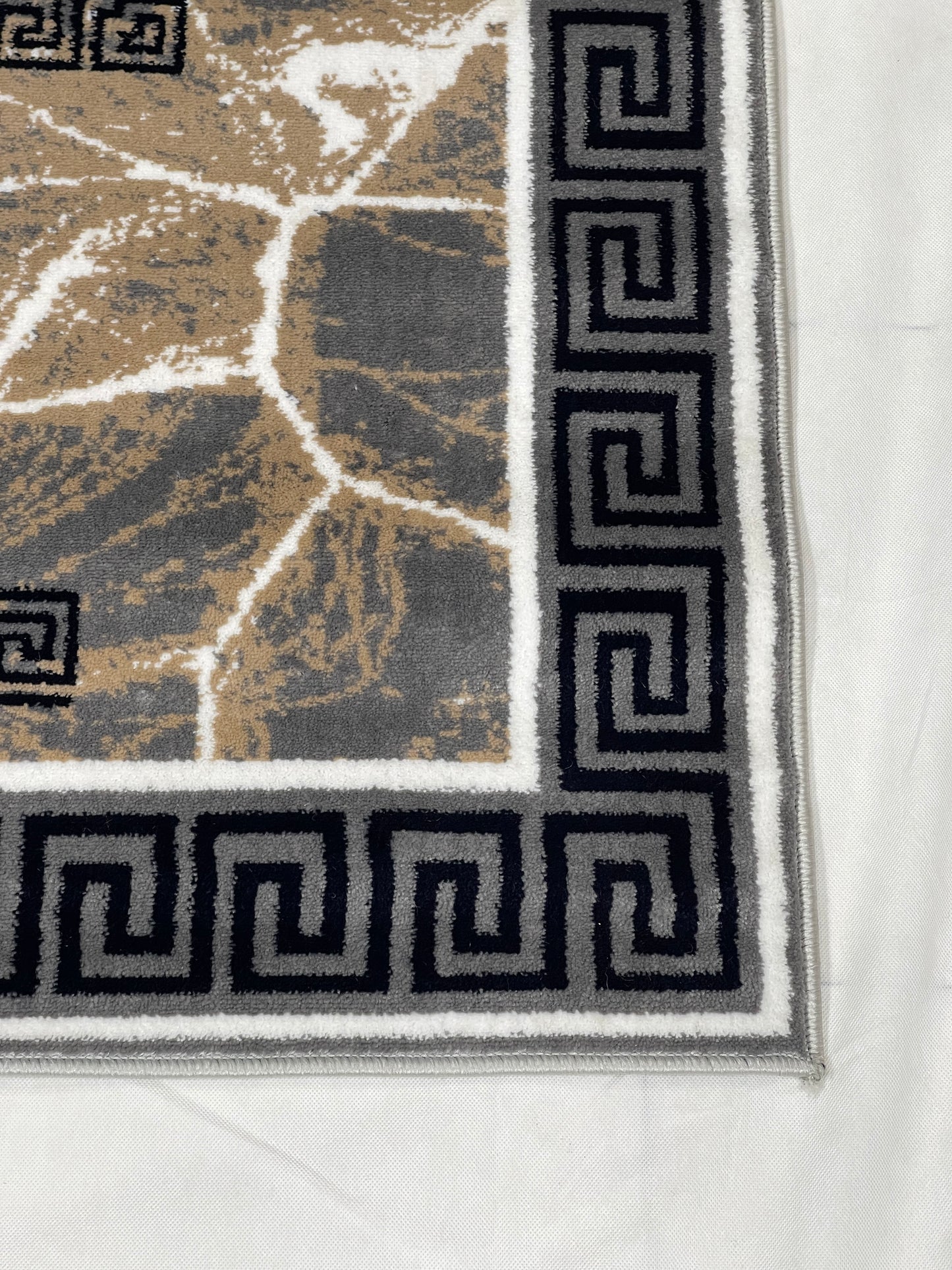 Modern Polypropylene Rug,Woven Back (Article-72-Grey) Size : 3 ft width x 5 ft length (100cm x 150 cm)