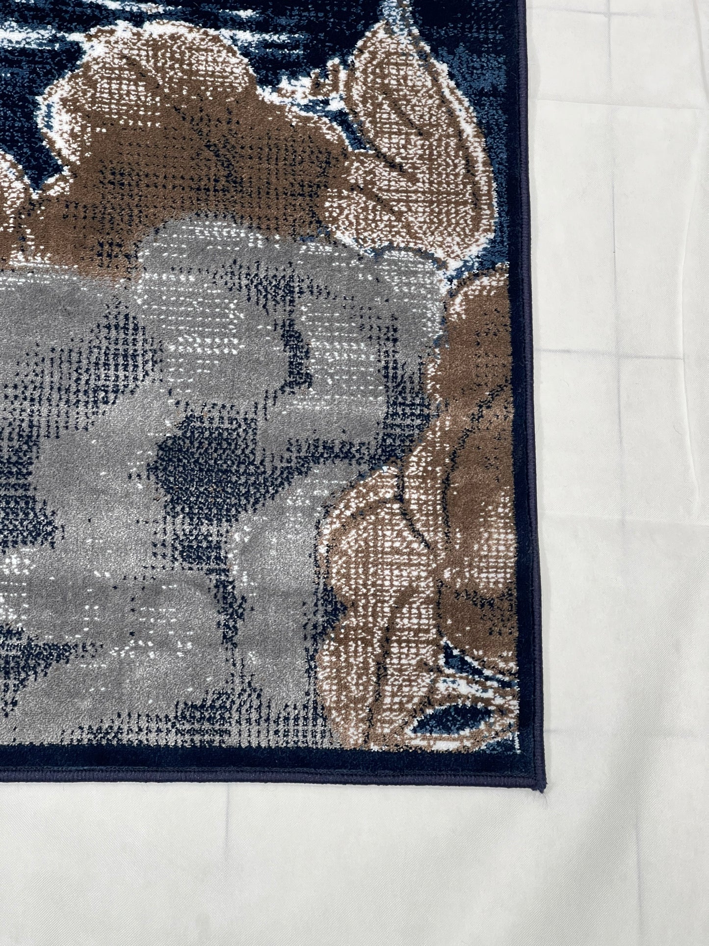 Modern polypropylene Rug,back woven(Article-305-Dark Blue)