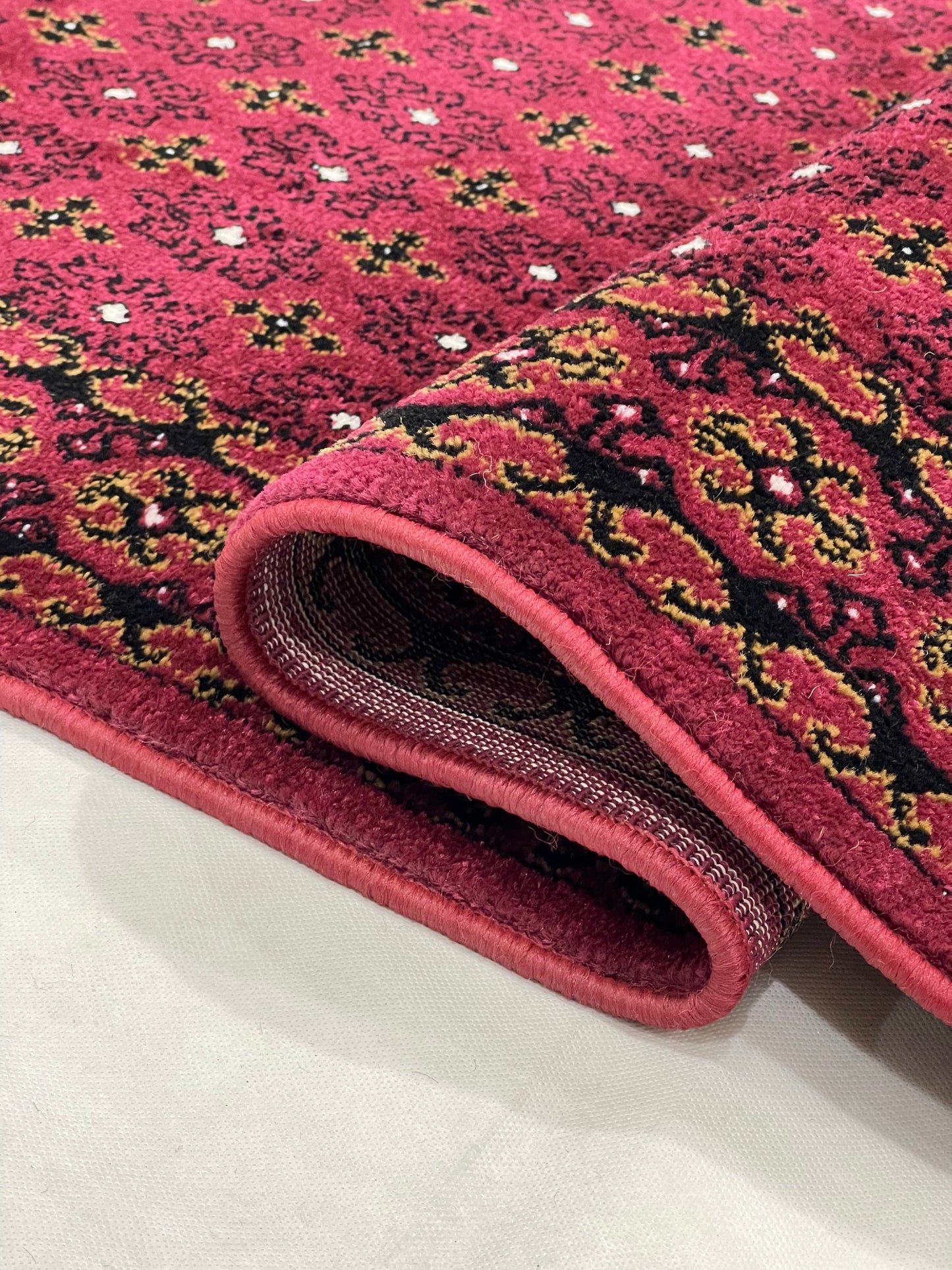 Persian Polypropylene Rug,Woven Back (Article-27-Red) Size : 3 ft width x 5 ft length (100cm x 150 cm)