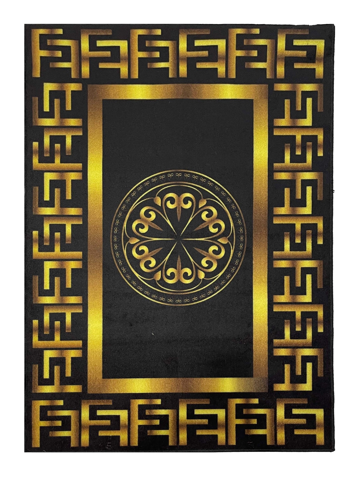 TPR Non Woven Rug 
Article-69- Black , Gold