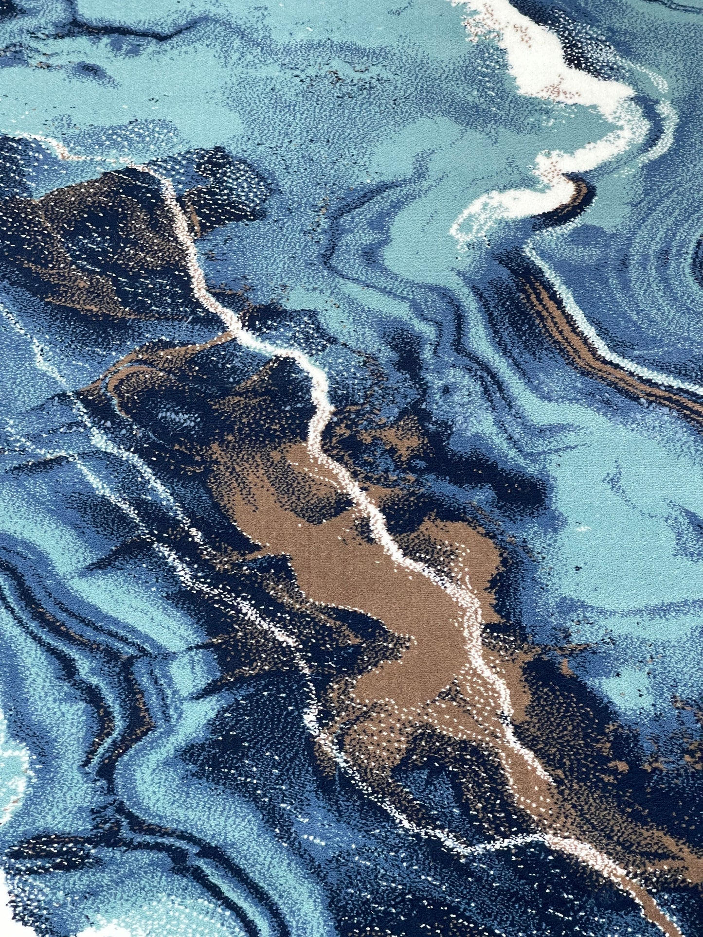 Modern polypropylene Rug,back woven(Article-6777-Feroze )
Size : 5ft width  x 7.3ft length (150cm x 220cm)