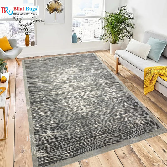 Modern Turkish Silk , Woven Back (Article-1301-Off white,Grey)
Size : 5 ft width x 7.3 ft length