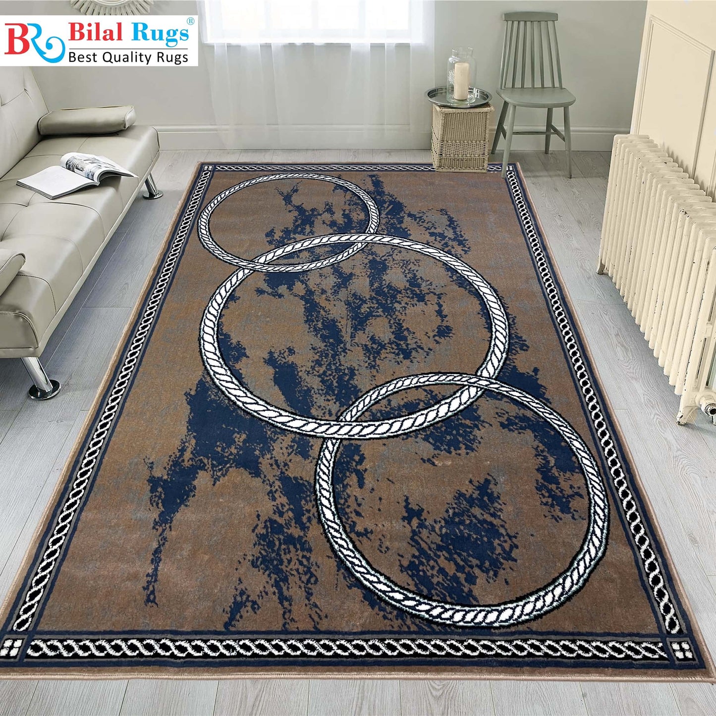 Modern polypropylene Rug,back woven(Article-766-Mink)
Size : 5ft width  x 7.3ft length (150cm x 220cm)