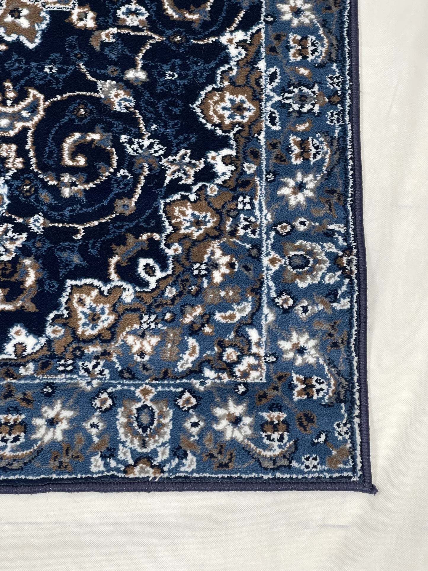 Persian Polypropylene Rug,Woven Back (Article-19-Dark Blue) Size : 3 ft width x 5 ft length (100cm x 150 cm)