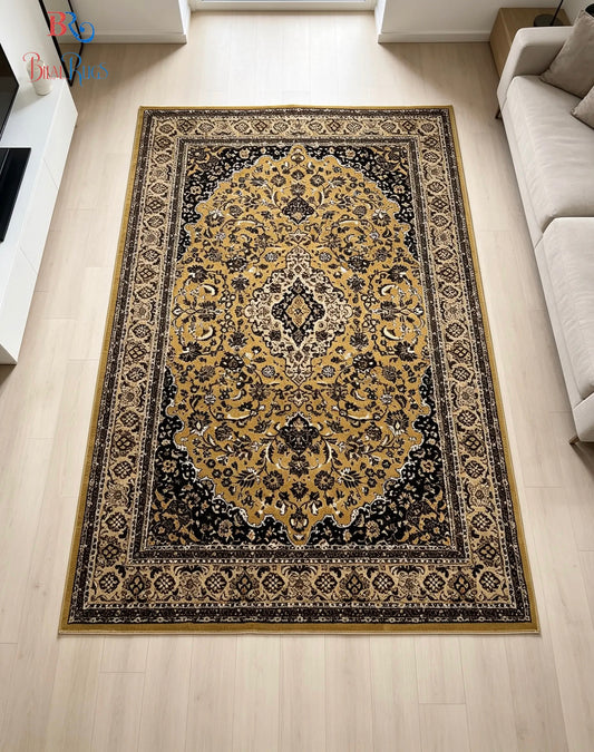 Persian polypropylene Rug,back woven(Article-01-Gold)