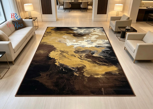 Modern polypropylene Rug,back woven(Article-423-Brown)
Size : 6.6 ft width x 9.6 ft length (200cm x 290cm)