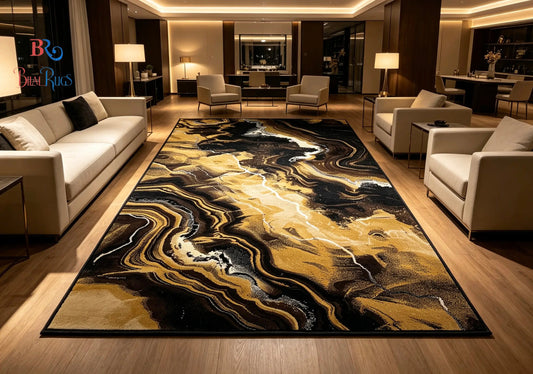 Modern polypropylene Rug,back woven(Article-427-Black)
Size : 6.6 ft width x 9.6 ft length (200cm x 290cm)