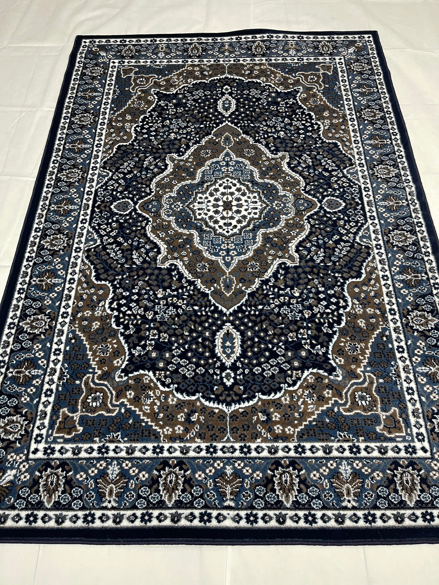 Persian polypropylene Rug,back woven(Article-25-Dark Blue)
5 ft width x 7.3 ft length