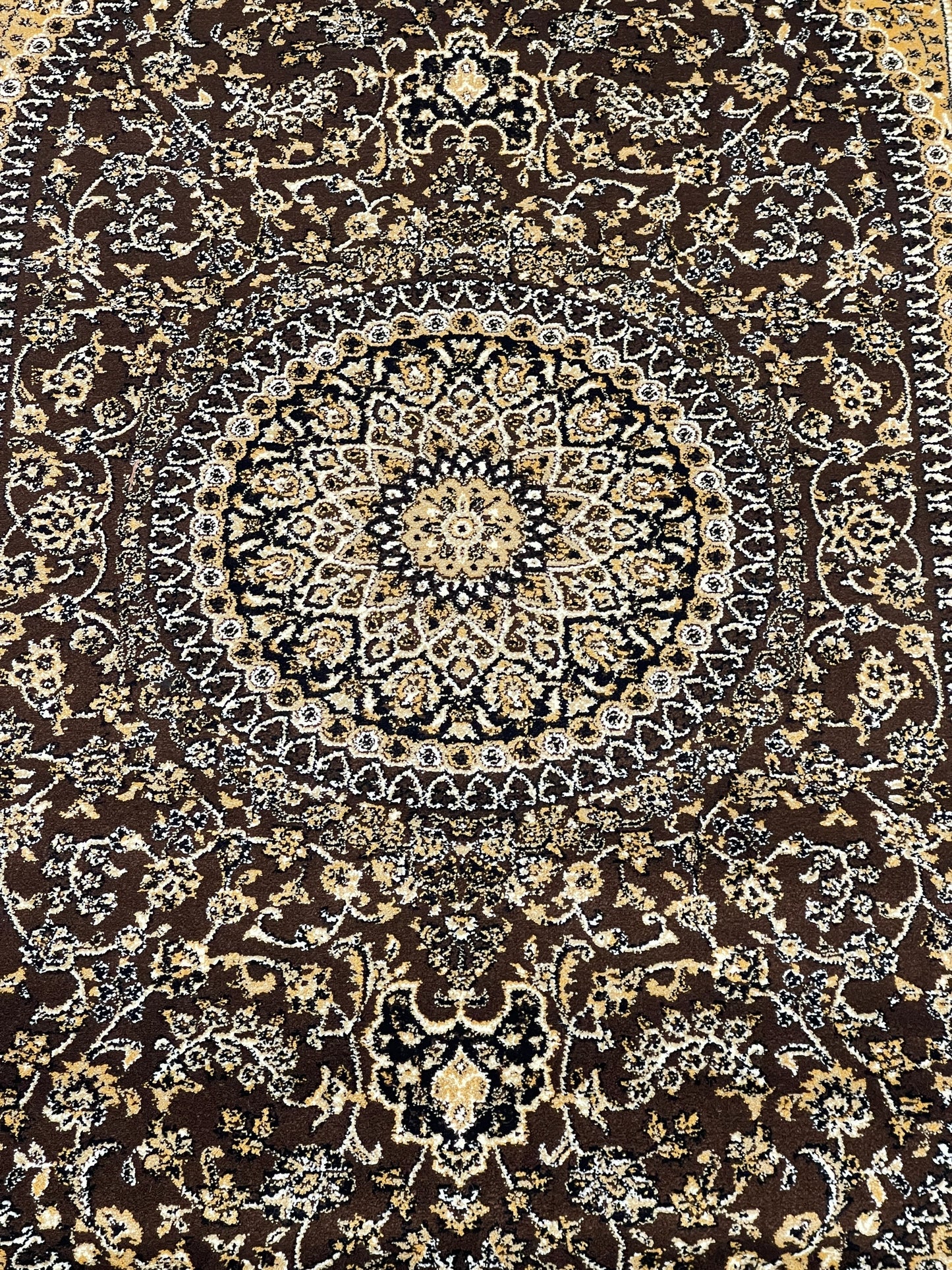 Persian polypropylene Rug,back woven(Article-22-Brown)