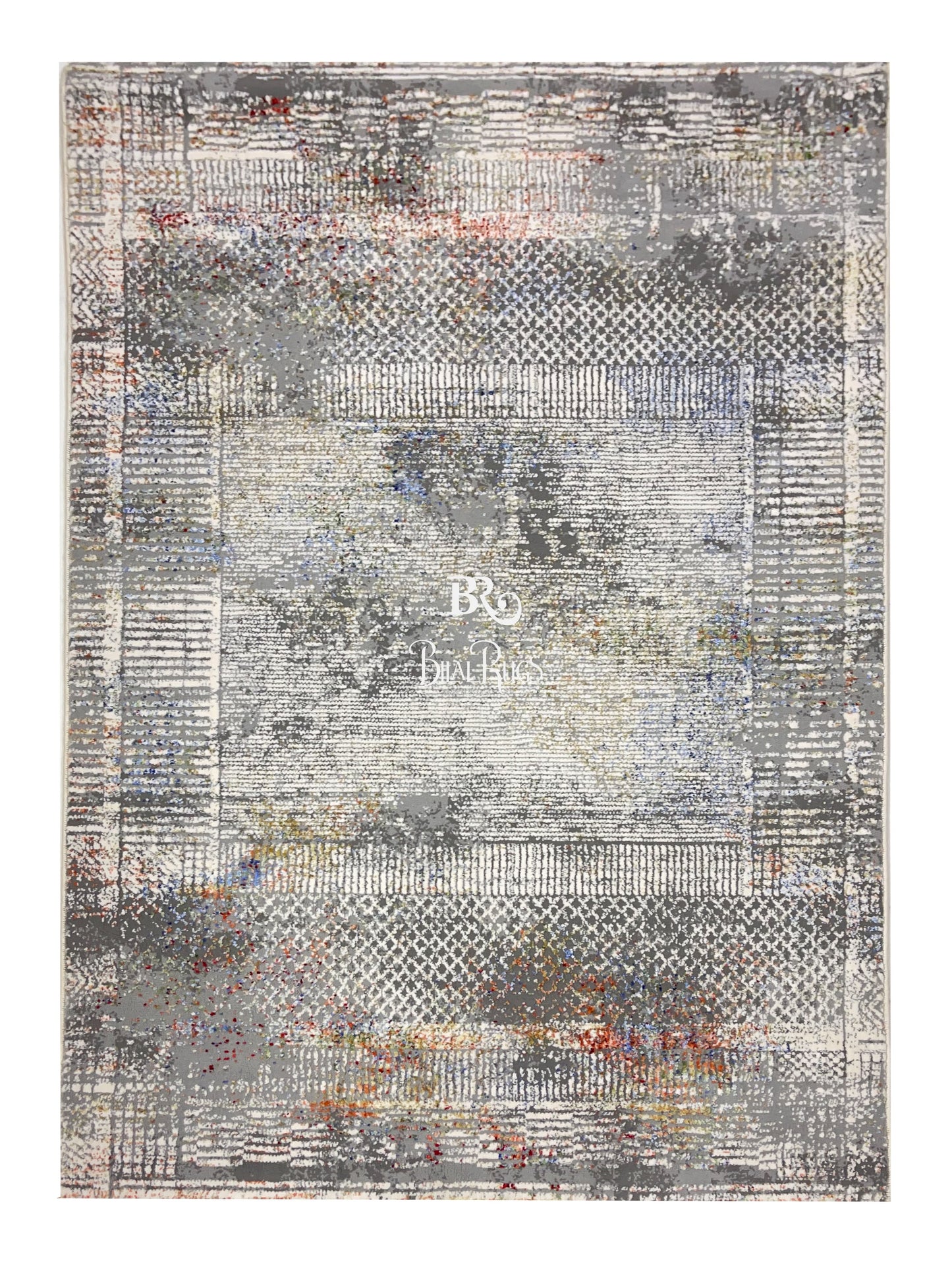 Irani viscose Rug , Woven Back Article-314-Multi Size : 3 ft width x 5 ft length (100 cm x 150cm)