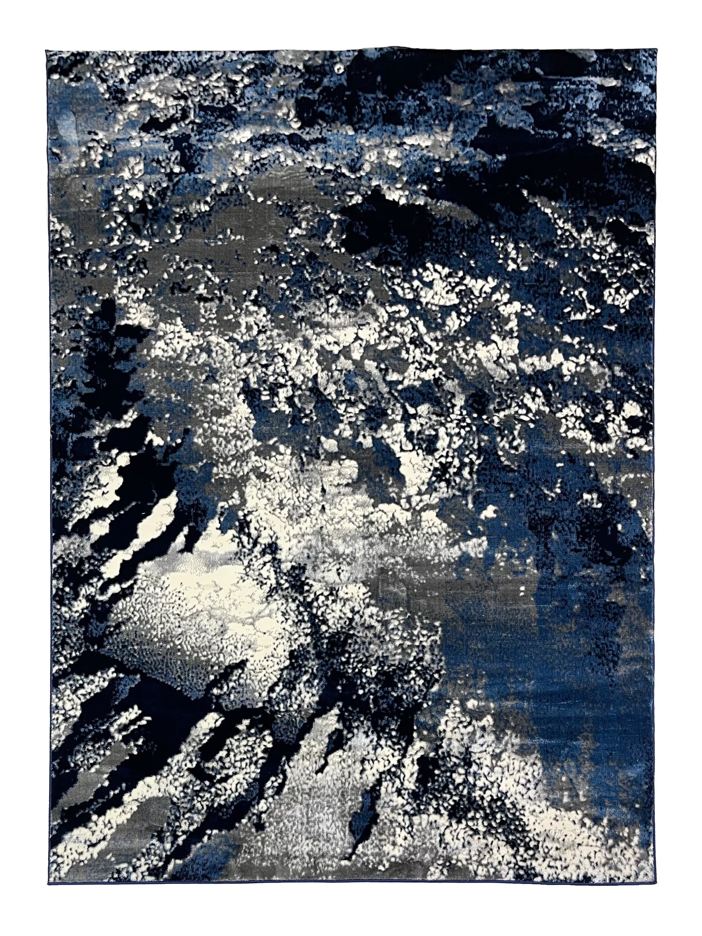 Turkish Top Quality Silk.(Article-1078-Blue , Grey) Size: 6.6 ft width x 9.6 ft length (200cm x 290cm)
