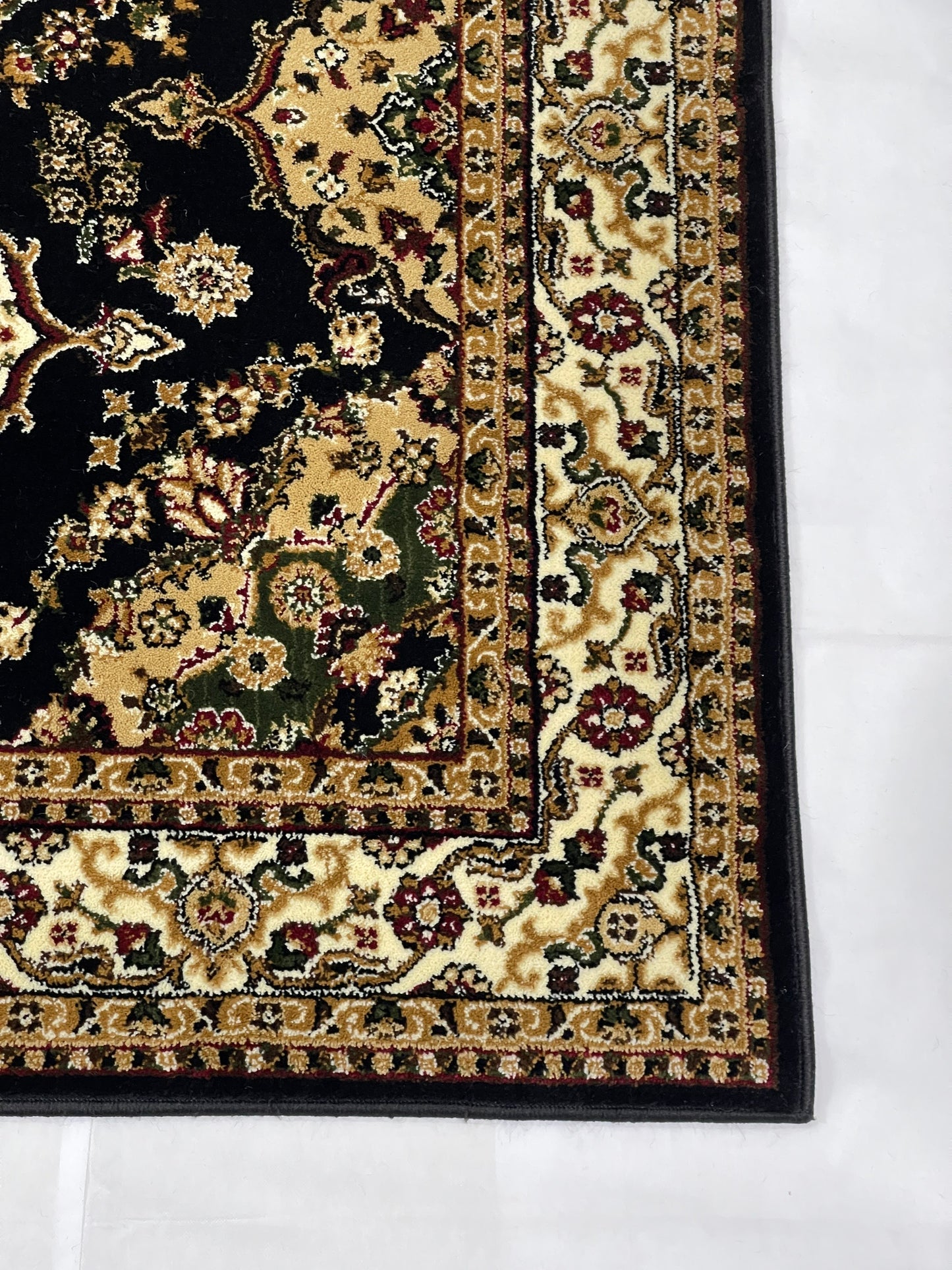 Persian Polypropylene Rug,back woven(Article-28-Black)
Size : 5ft width  x 7.3ft length (150cm x 220cm)