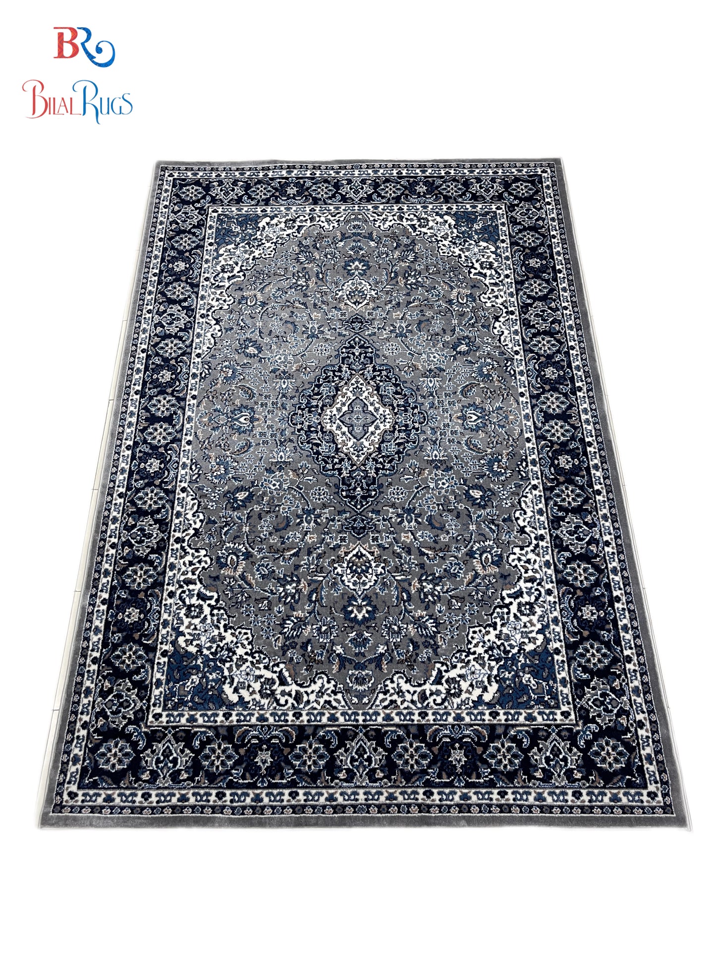Persian polypropylene Rug,back woven(Article-01-Grey)
Size : 6.6 ft width x 9.6 ft length (200cm x 290cm)