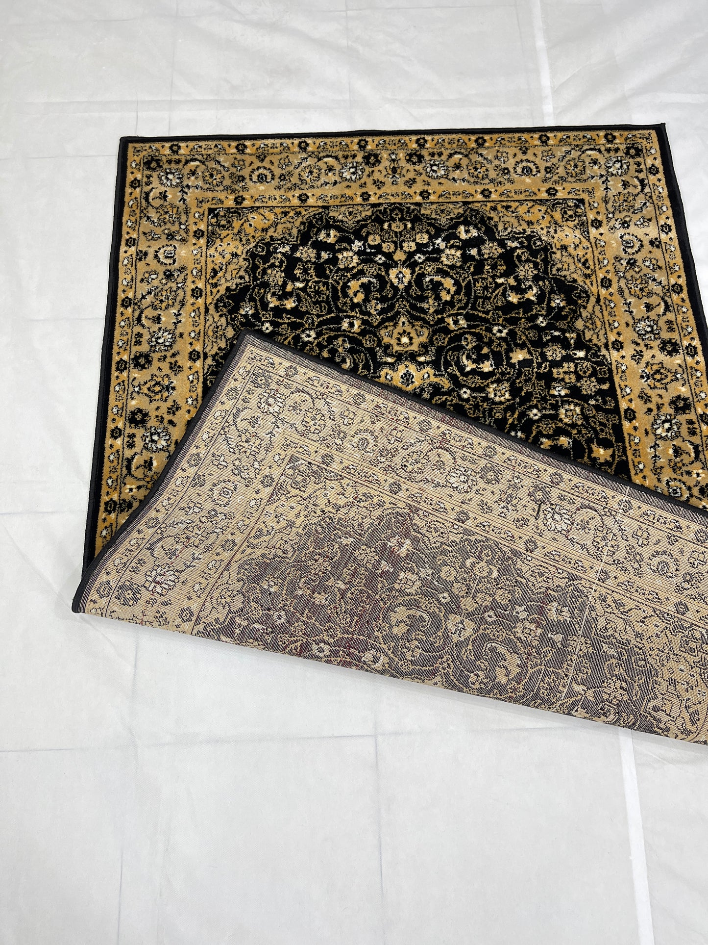Persian polypropylene Rug,back woven
(Article-19-Black)