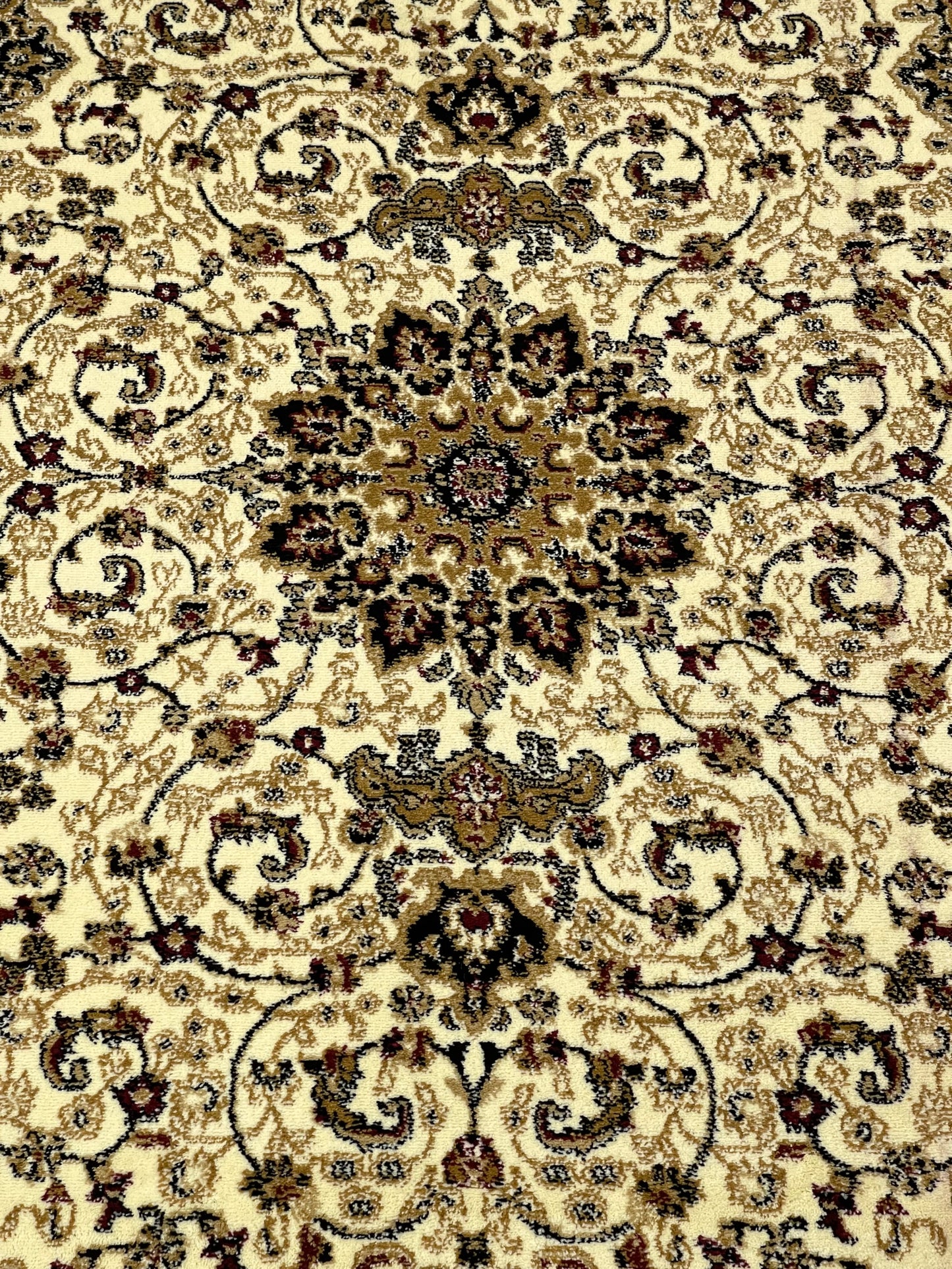 Persian  Polypropylene Rug,back woven(Article-19-Off white)
Size : 5ft width  x 7.3ft length (150cm x 220cm)