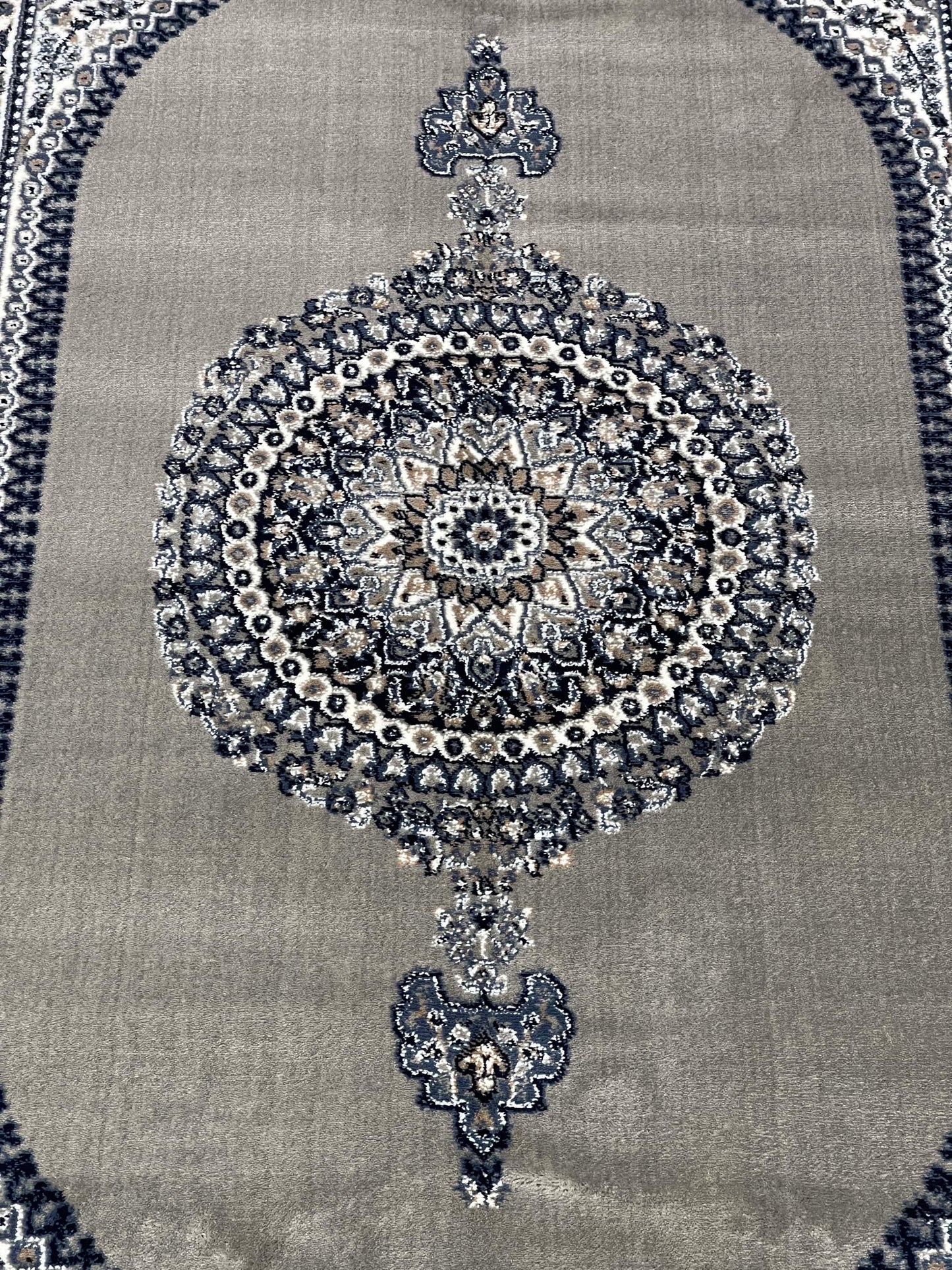 Persian polypropylene Rug,back woven(Article-22-Grey)