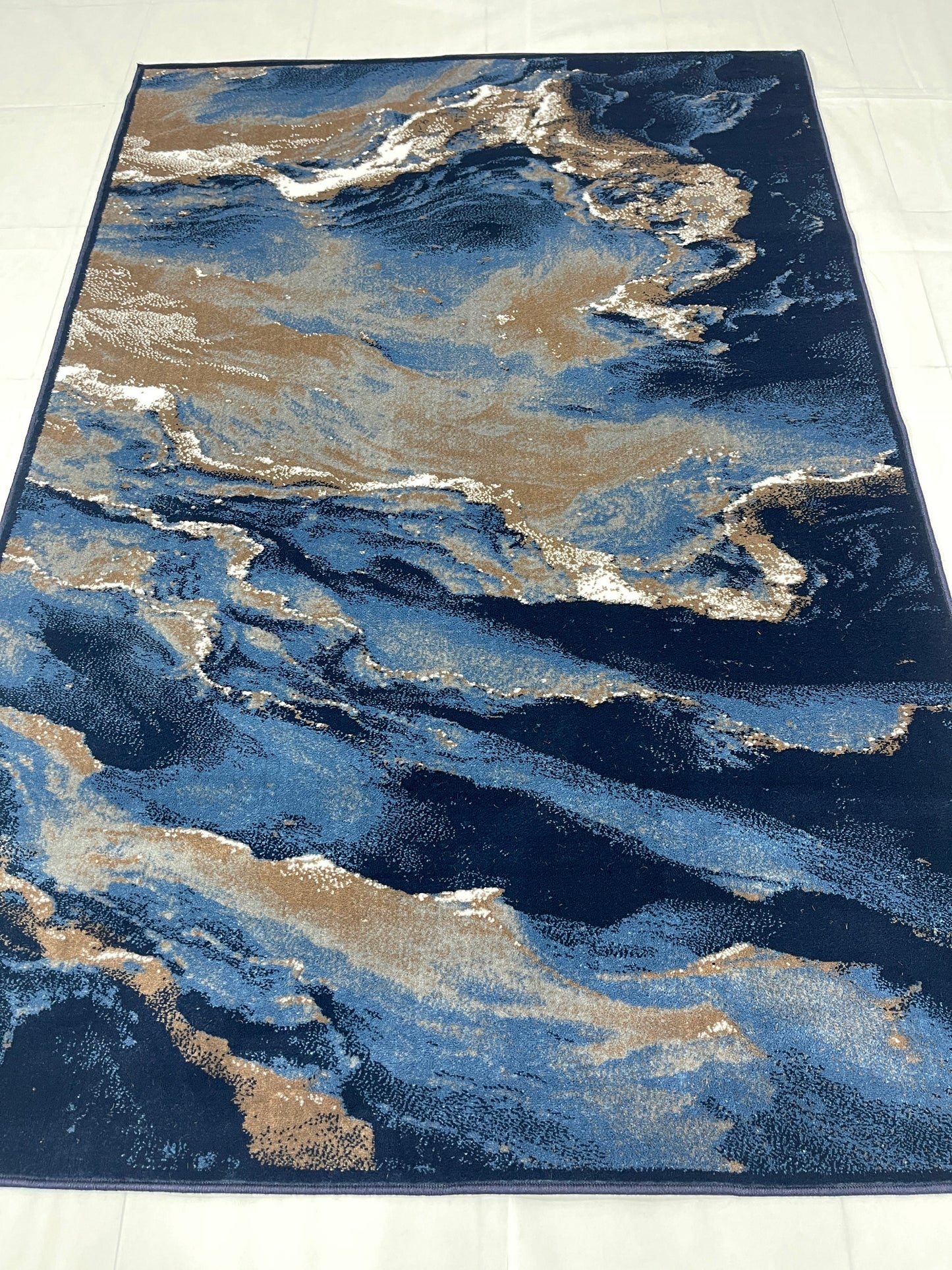 Modern polypropylene Rug,back woven(Article-1777-Blue)
Size : 5 ft width x 7.3 ft length ( 150 cm x 220 cm)