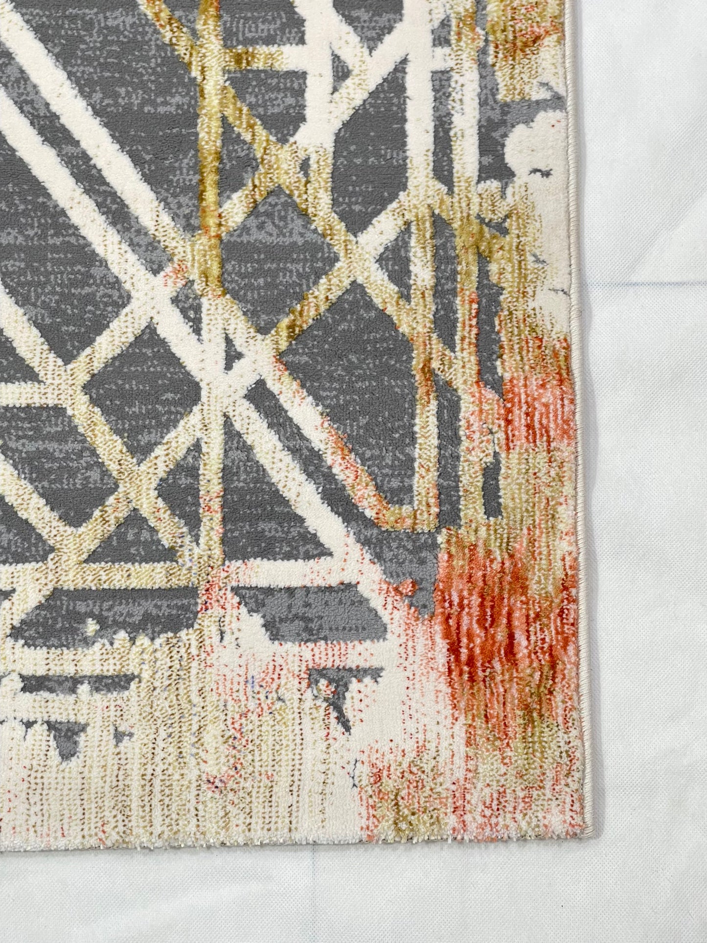 Irani Viscose Rug , Woven Back Article-309-Peach Size : 3 ft width x 5 ft length (100 cm x 150cm)