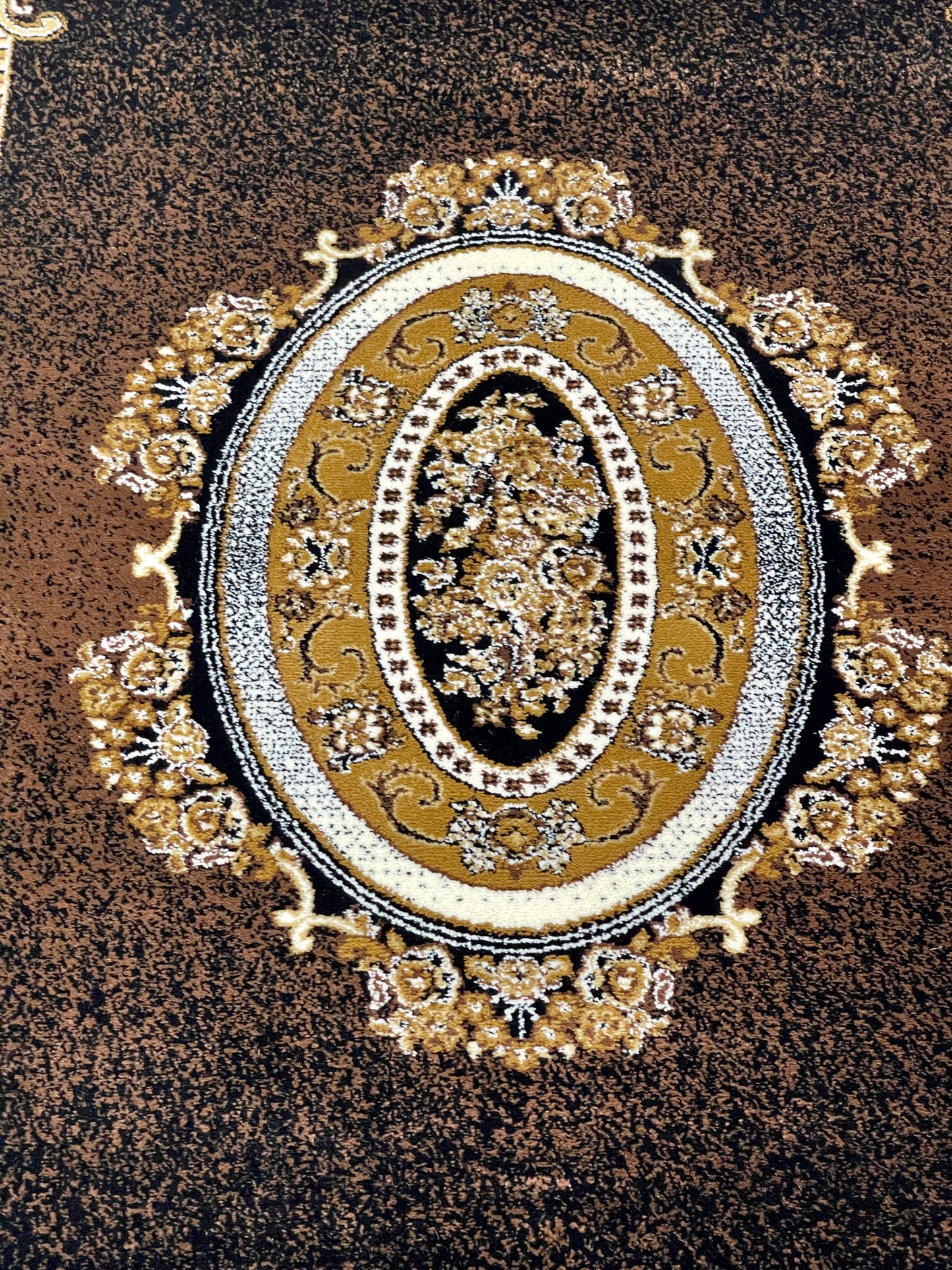 Versace Polypropylene Rug,back woven(Article-75-Black)
