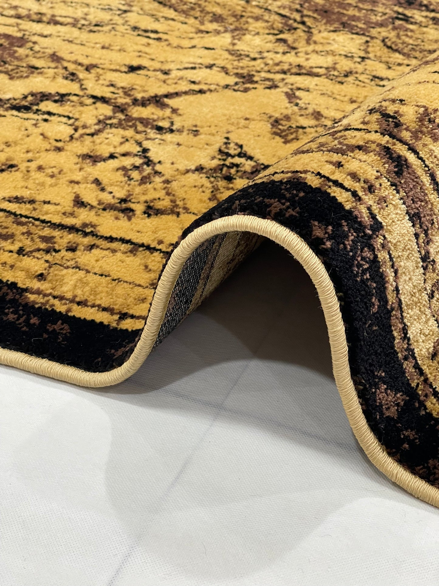 Modern Polypropylene Rug,Woven Back
(Article-68-Gold)
Size : 3 ft width x 5 ft length (100cm x 150 cm)